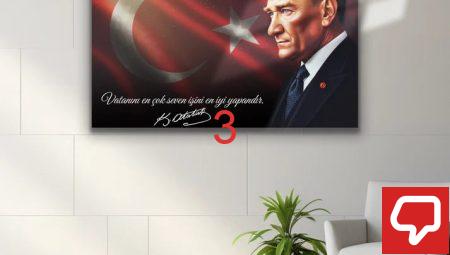 Atatürk Cam Tablo ile Anlam Dolu Bir Mekân Yaratın